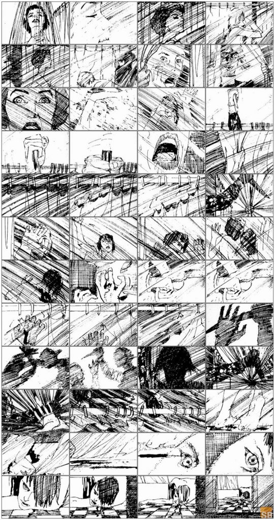 希区柯克电影的故事板