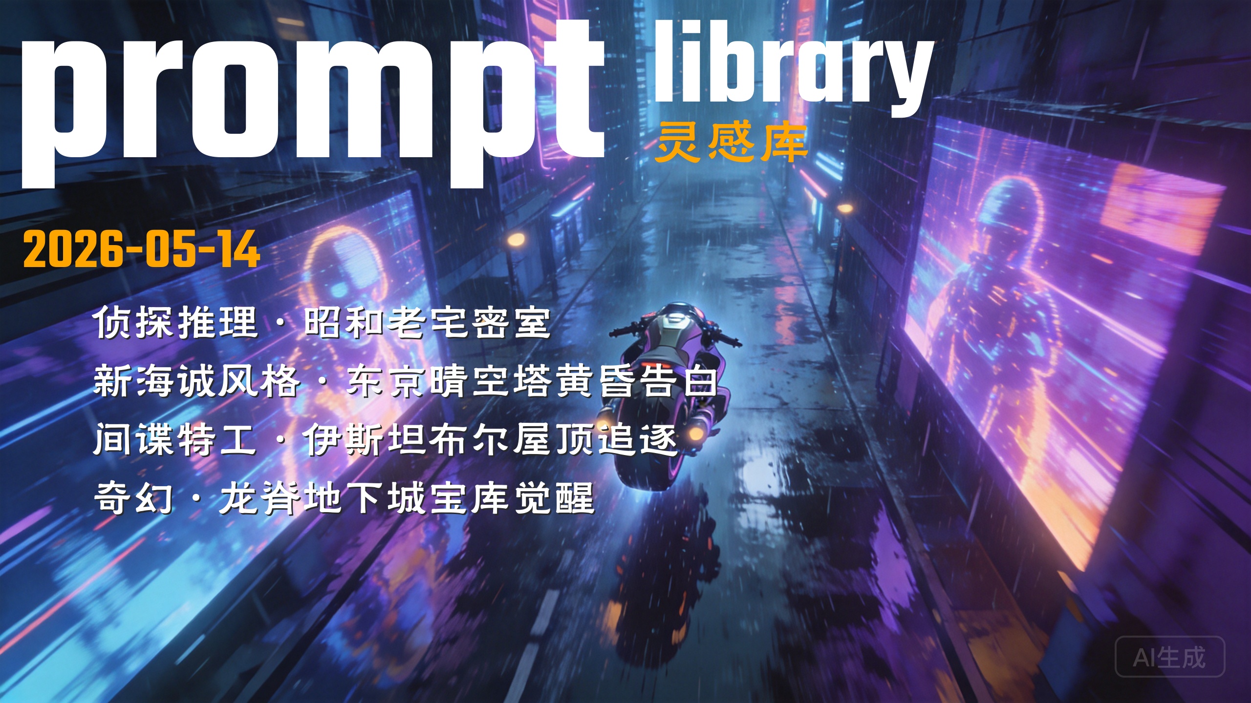 prompt库-分镜灵感练习 | 2026年05月14日