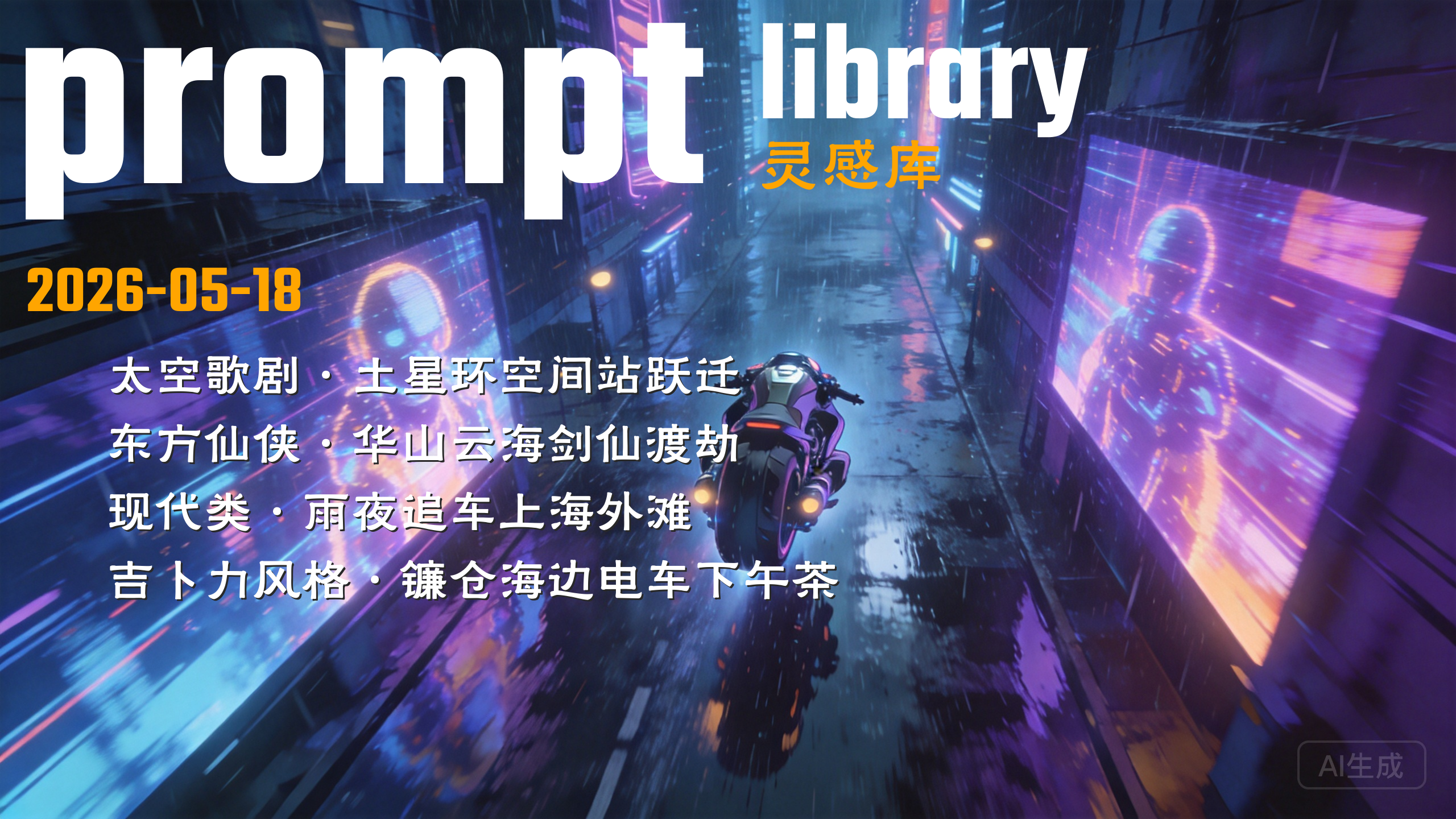 prompt库-分镜灵感练习 | 2026年05月18日