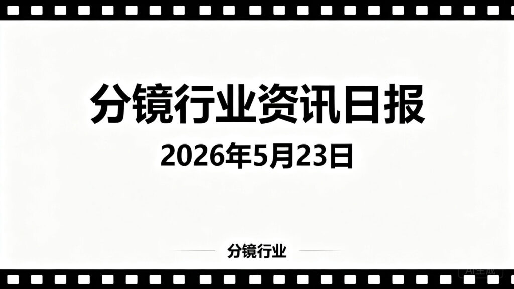 分镜行业资讯日报 | 2026年5月23日