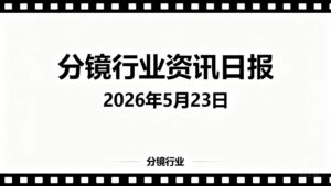 分镜行业资讯日报 | 2026年5月23日