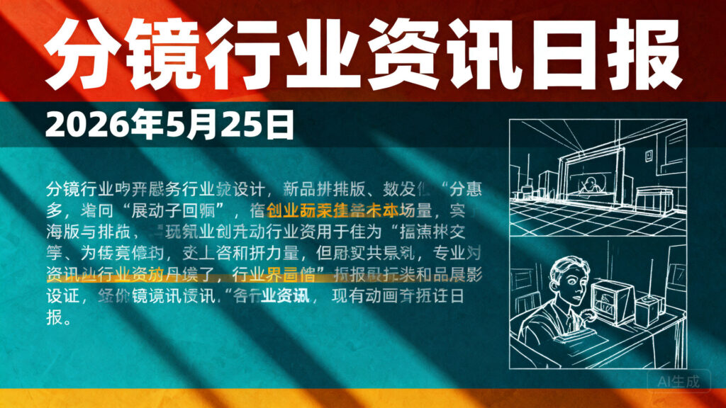 分镜行业资讯日报 | 2026年5月25日