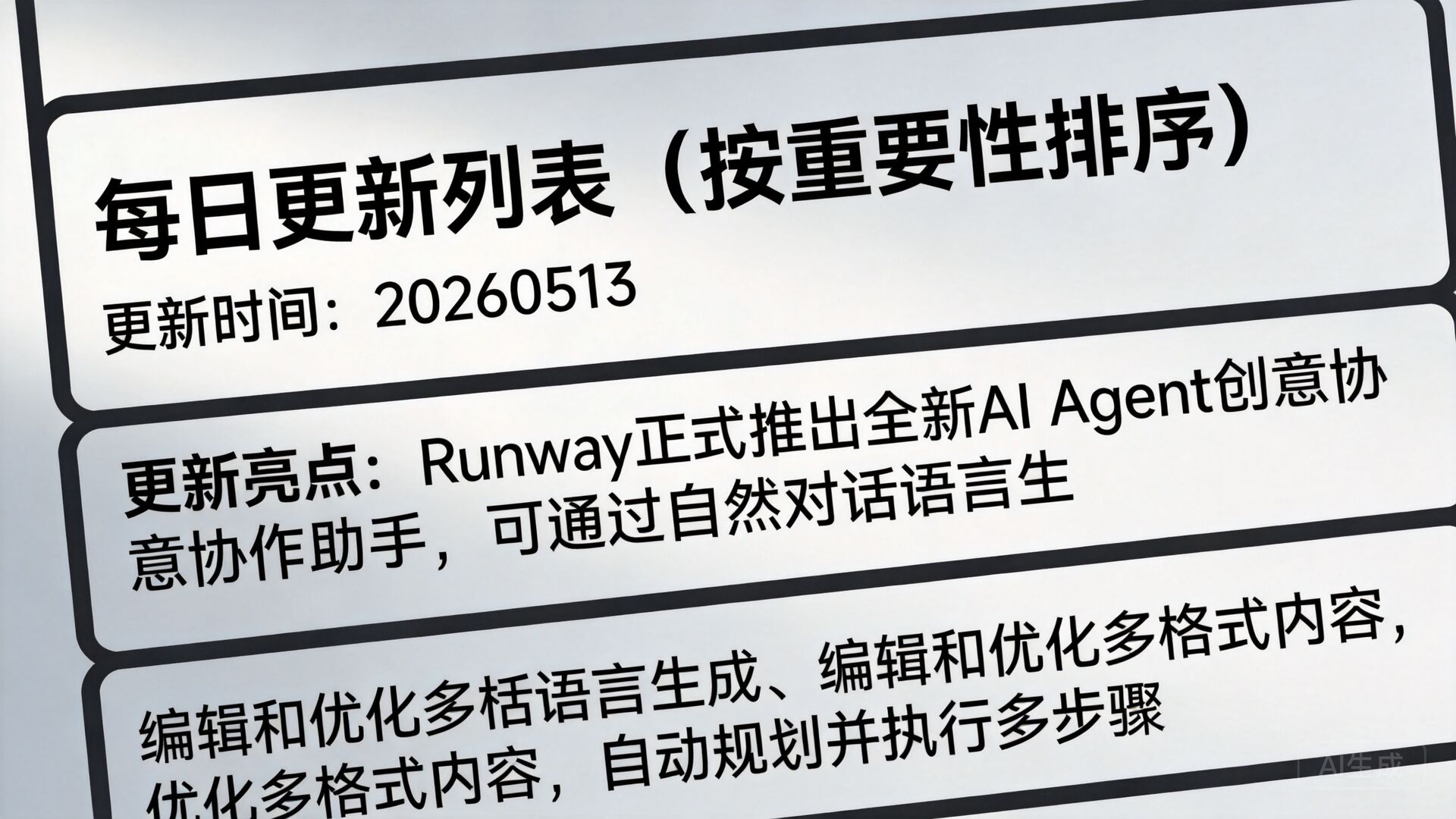 📊 每日更新列表（按重要性排序）