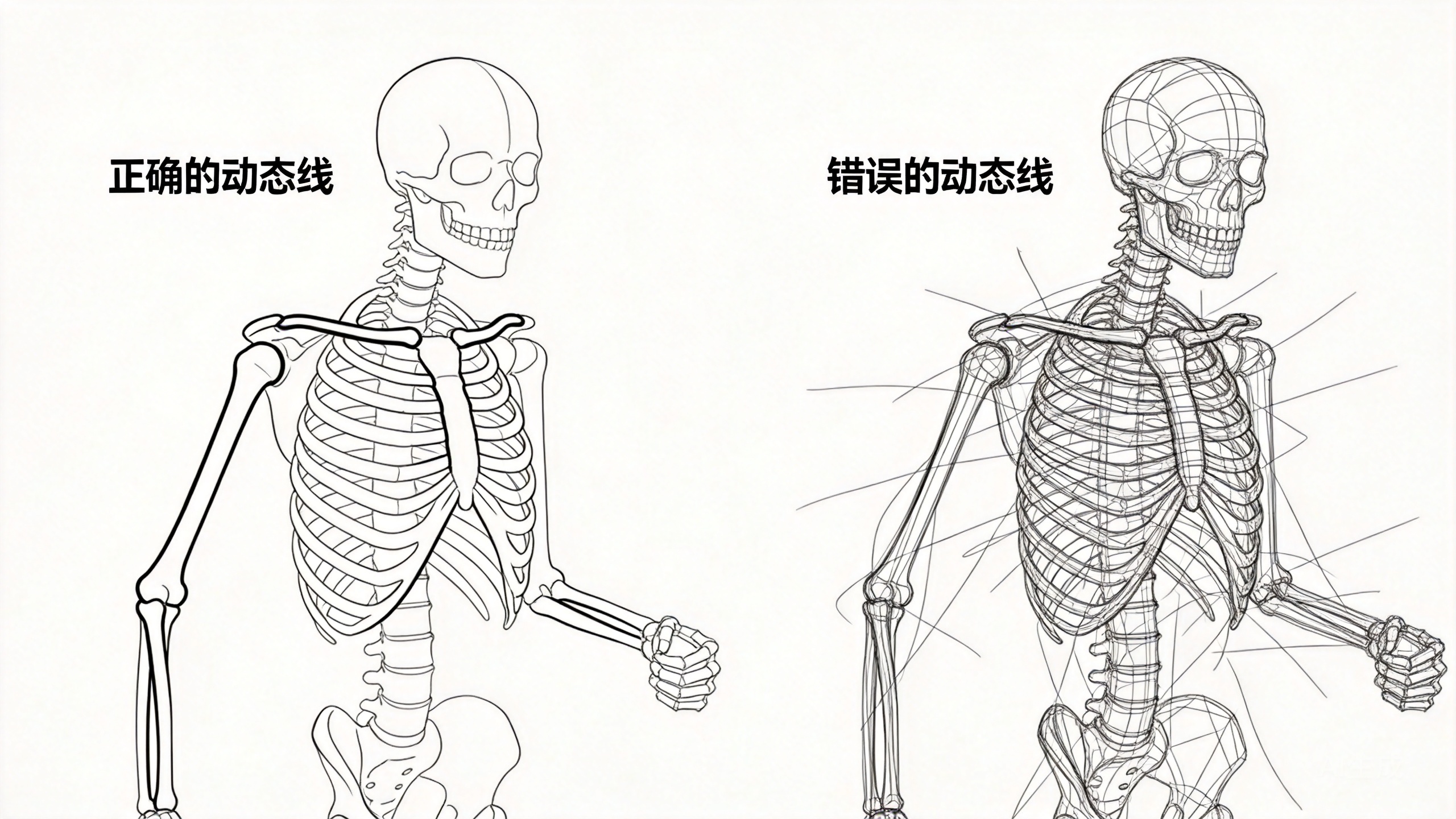 一、动态线：动作的骨架