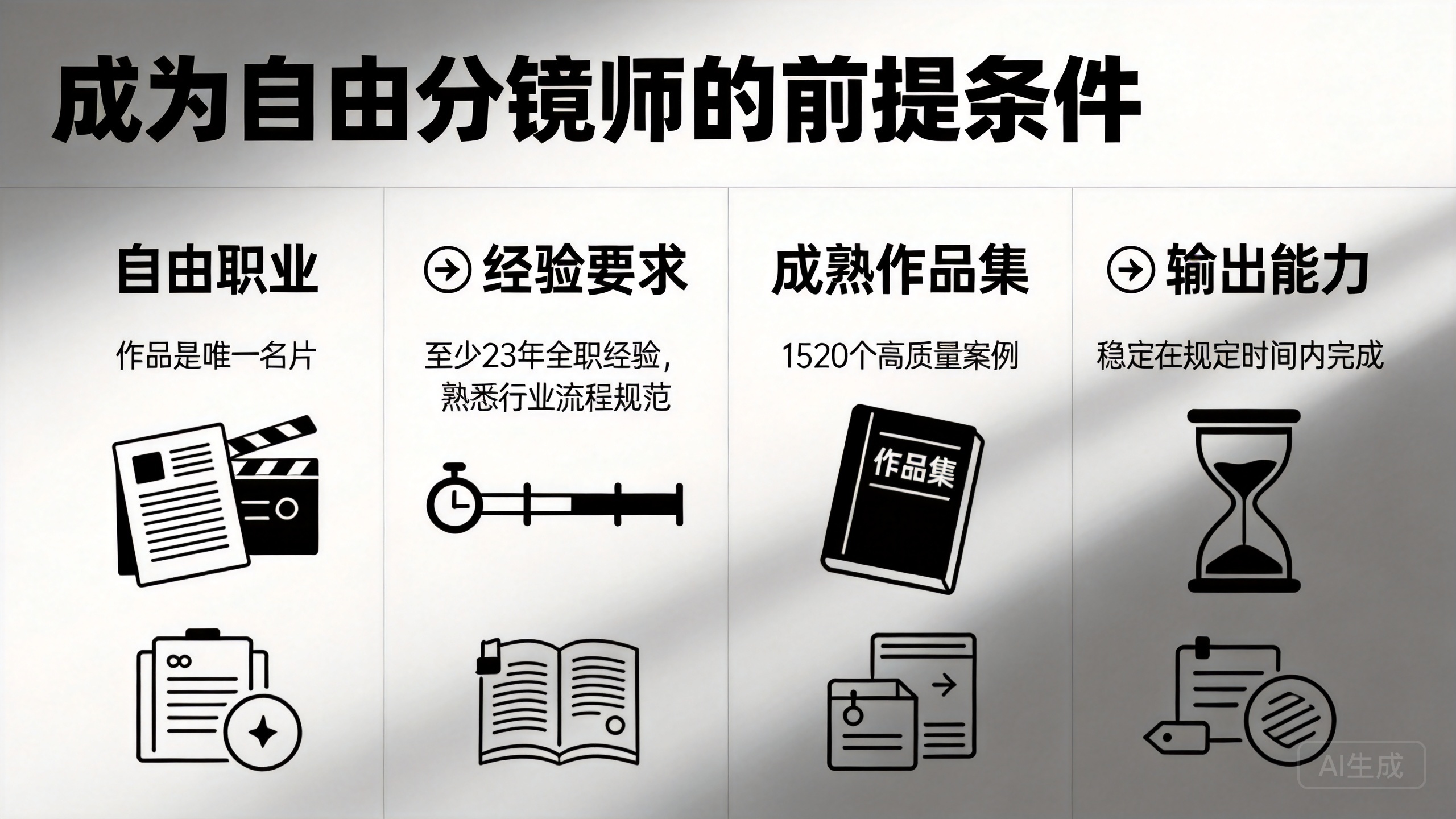 二、成为自由分镜师的前提条件