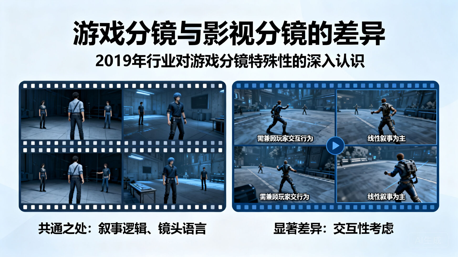 游戏分镜与影视分镜的差异