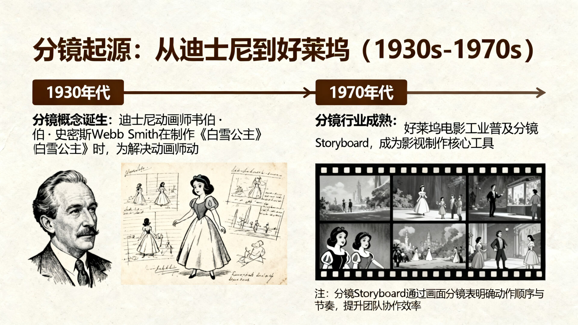 一、分镜的起源:从迪士尼到好莱坞(1930s-1970s)