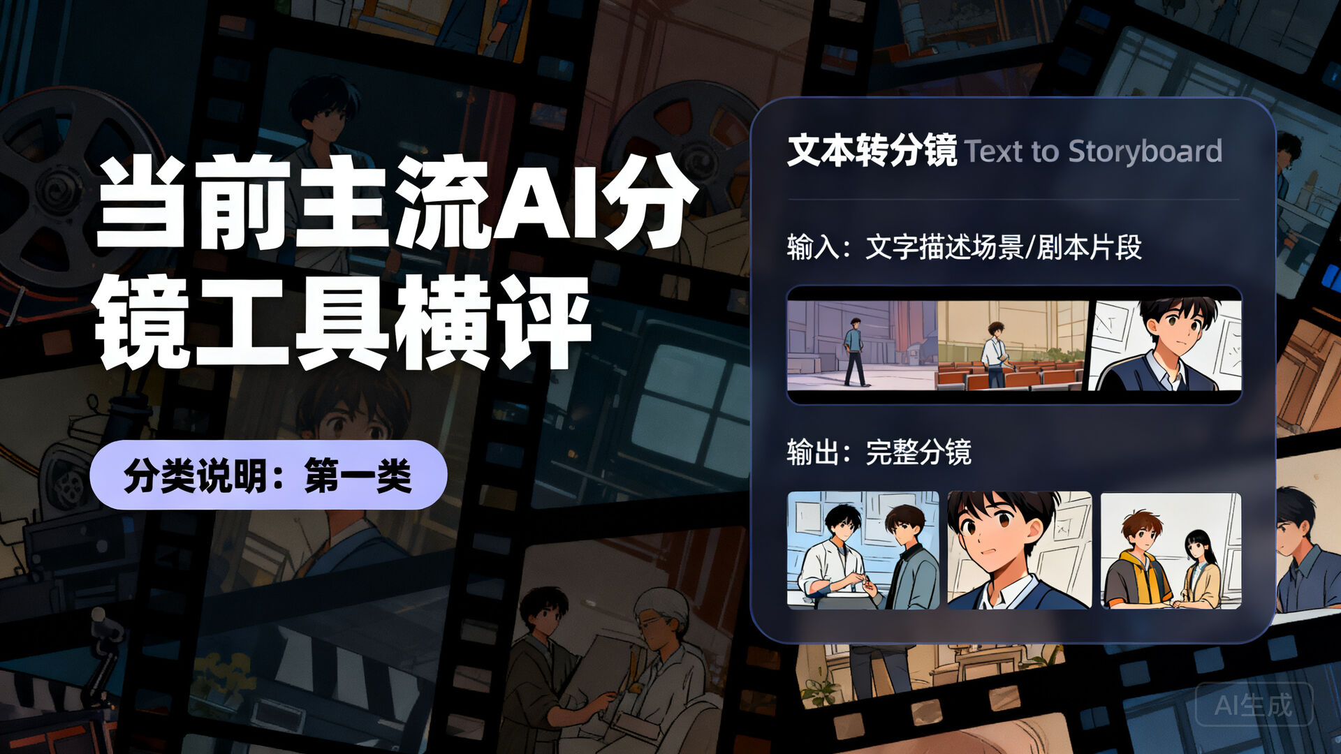 一、当前主流 AI 分镜工具横评