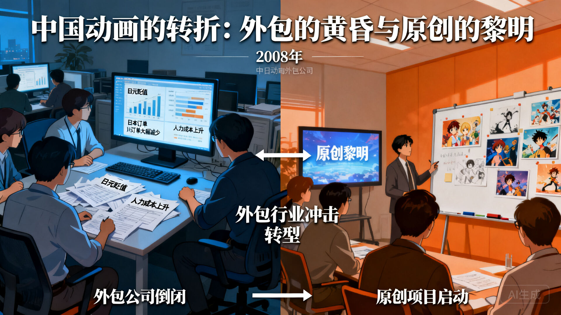 二、中国动画的转折：外包的黄昏与原创的黎明