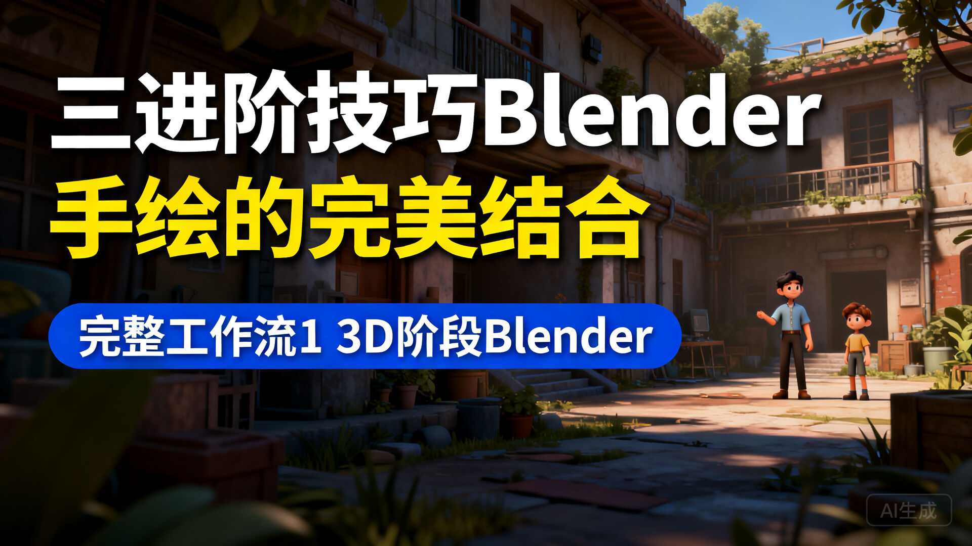 三、进阶技巧:Blender + 手绘的完美结合