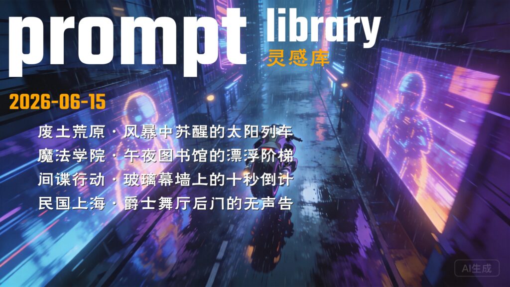 prompt库-分镜灵感练习 | 2026年06月15日