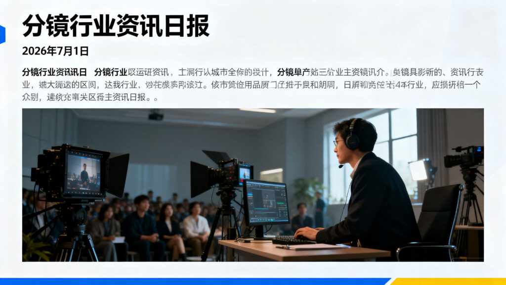 分镜行业资讯日报 | 2026年7月1日
