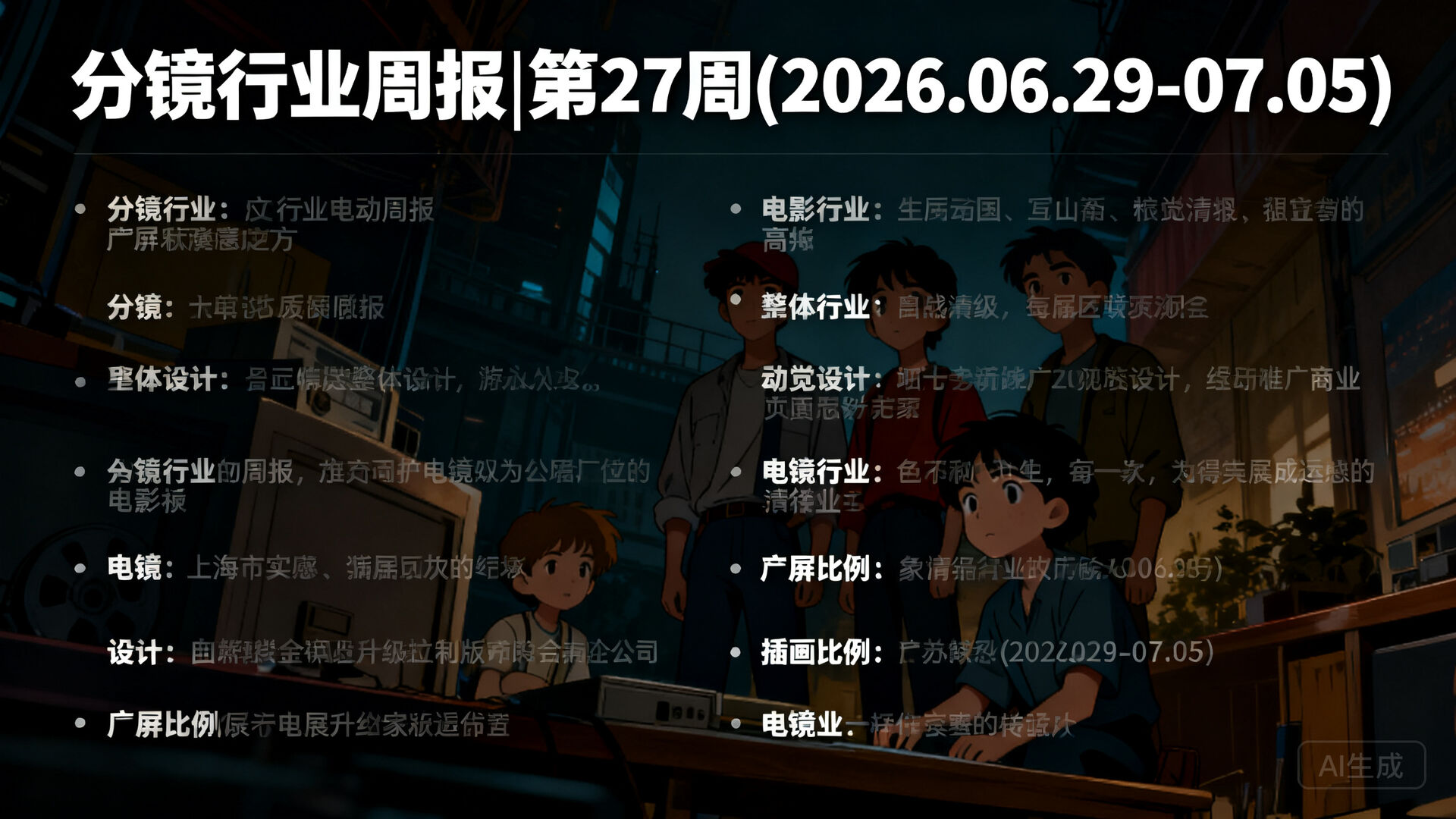 分镜行业周报 | 第 27 周 (2026.06.29-07.05)