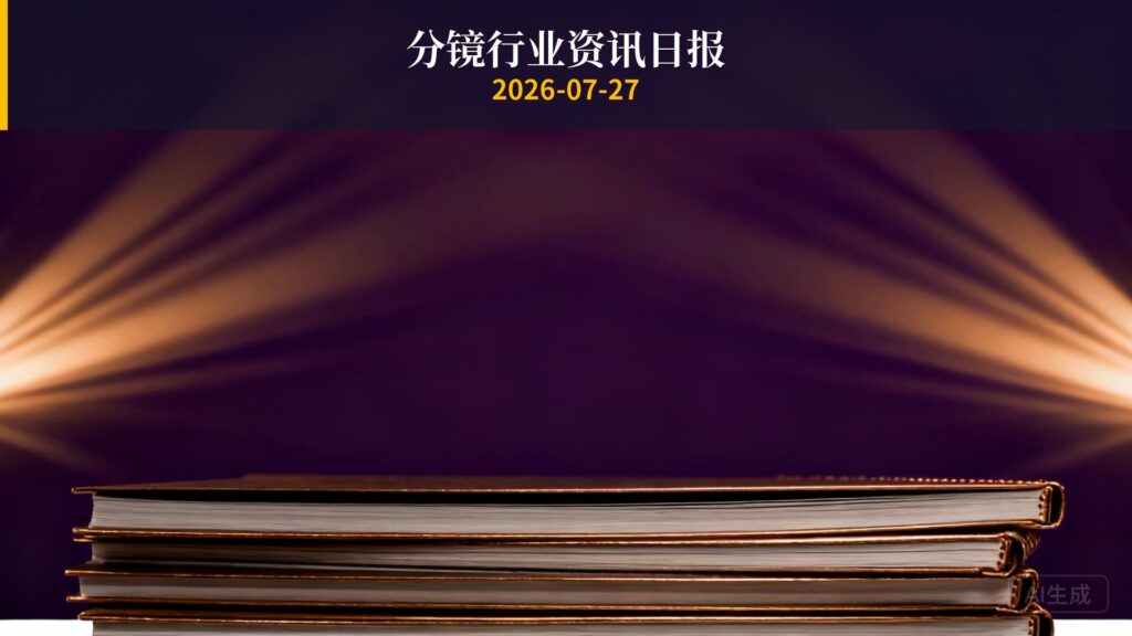 分镜行业资讯日报 | 2026年7月27日