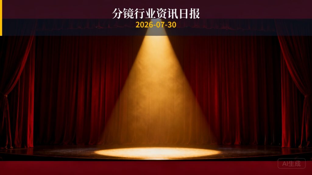 分镜行业资讯日报 | 2026年7月30日