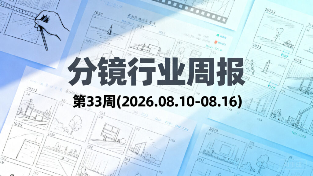 分镜行业周报 | 第 33 周 (2026.08.10-08.16)