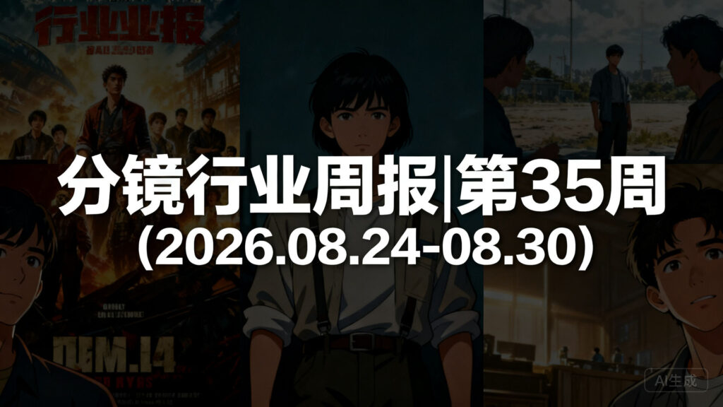 分镜行业周报 | 第 35 周 (2026.08.24-08.30)