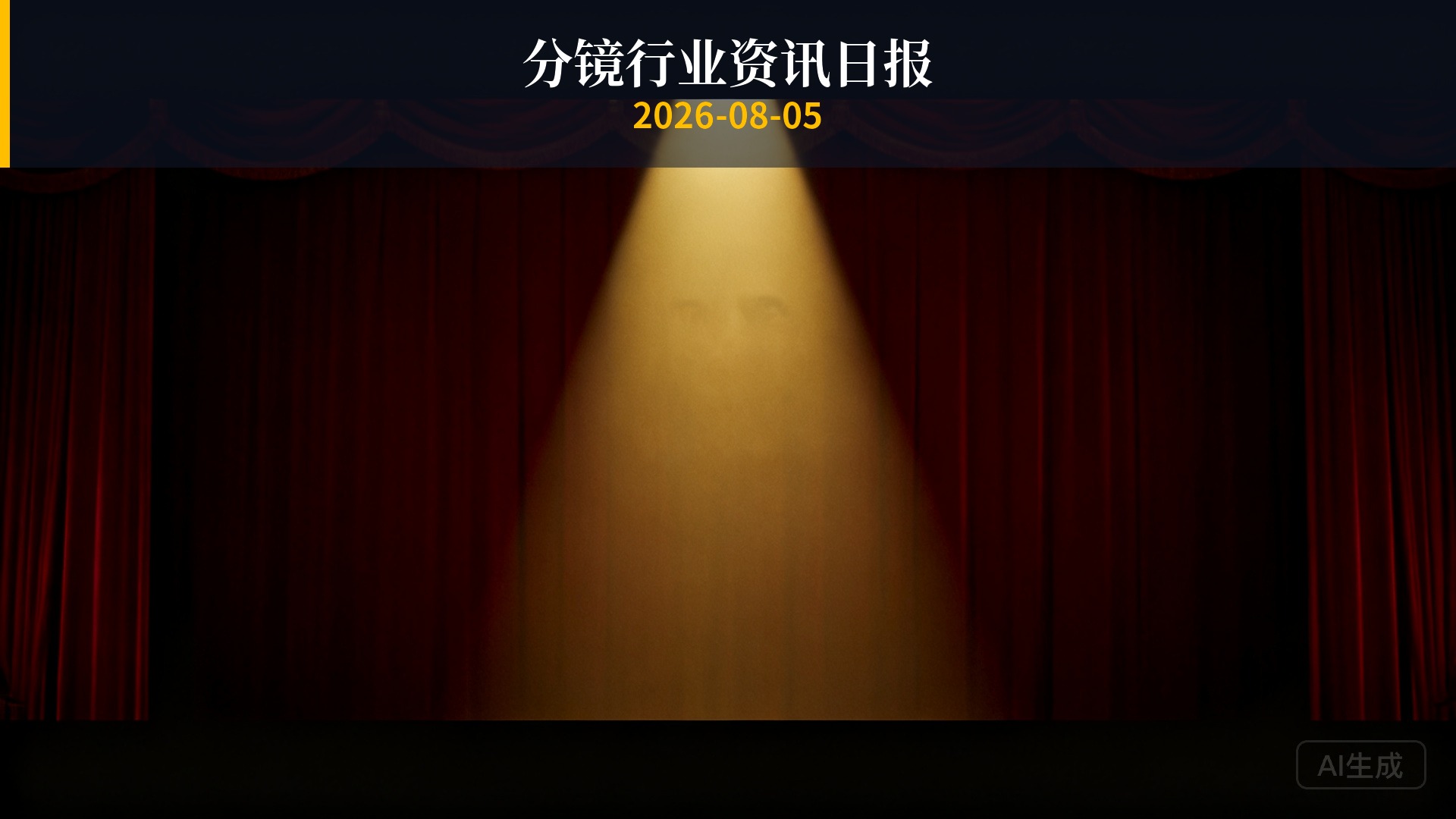 分镜行业资讯日报 | 2026年8月5日