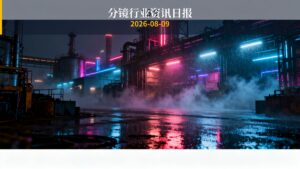 分镜行业资讯日报 | 2026年8月9日