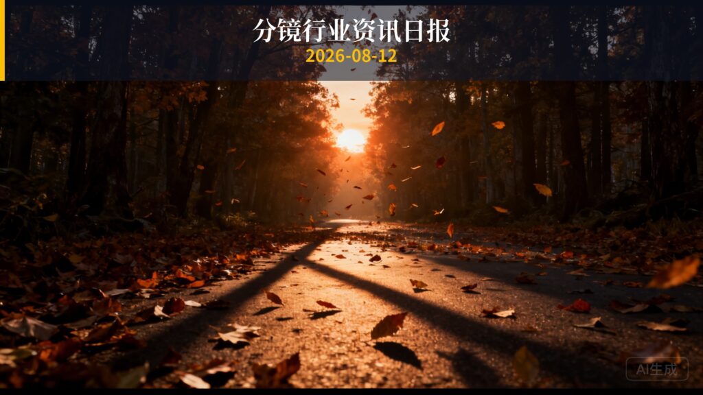 分镜行业资讯日报 | 2026年8月12日