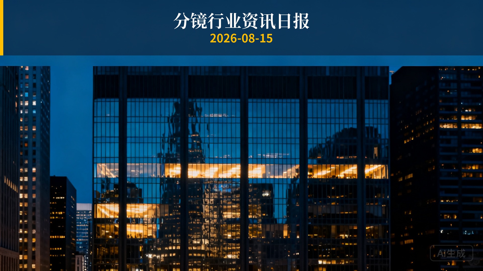 分镜行业资讯日报 | 2026年8月15日