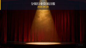 分镜行业资讯日报 | 2026年8月20日