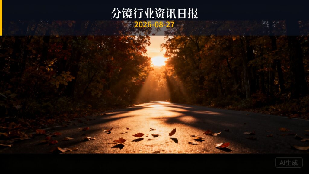 分镜行业资讯日报 | 2026年8月27日