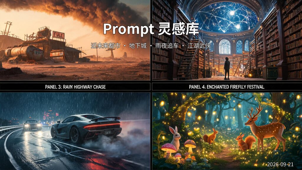 prompt库-分镜灵感练习 | 2026年09月21日
