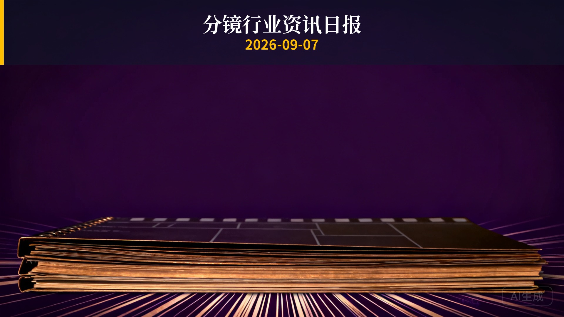 分镜行业资讯日报 | 2026年9月7日