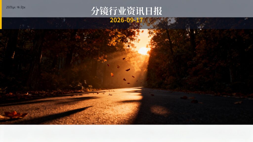分镜行业资讯日报 | 2026年9月17日