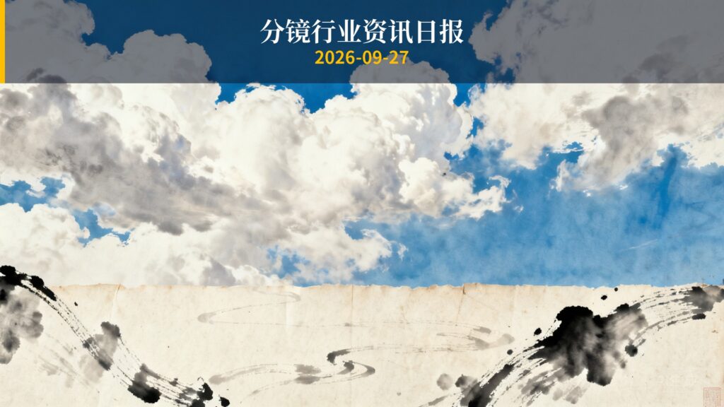 分镜行业资讯日报 | 2026年9月27日