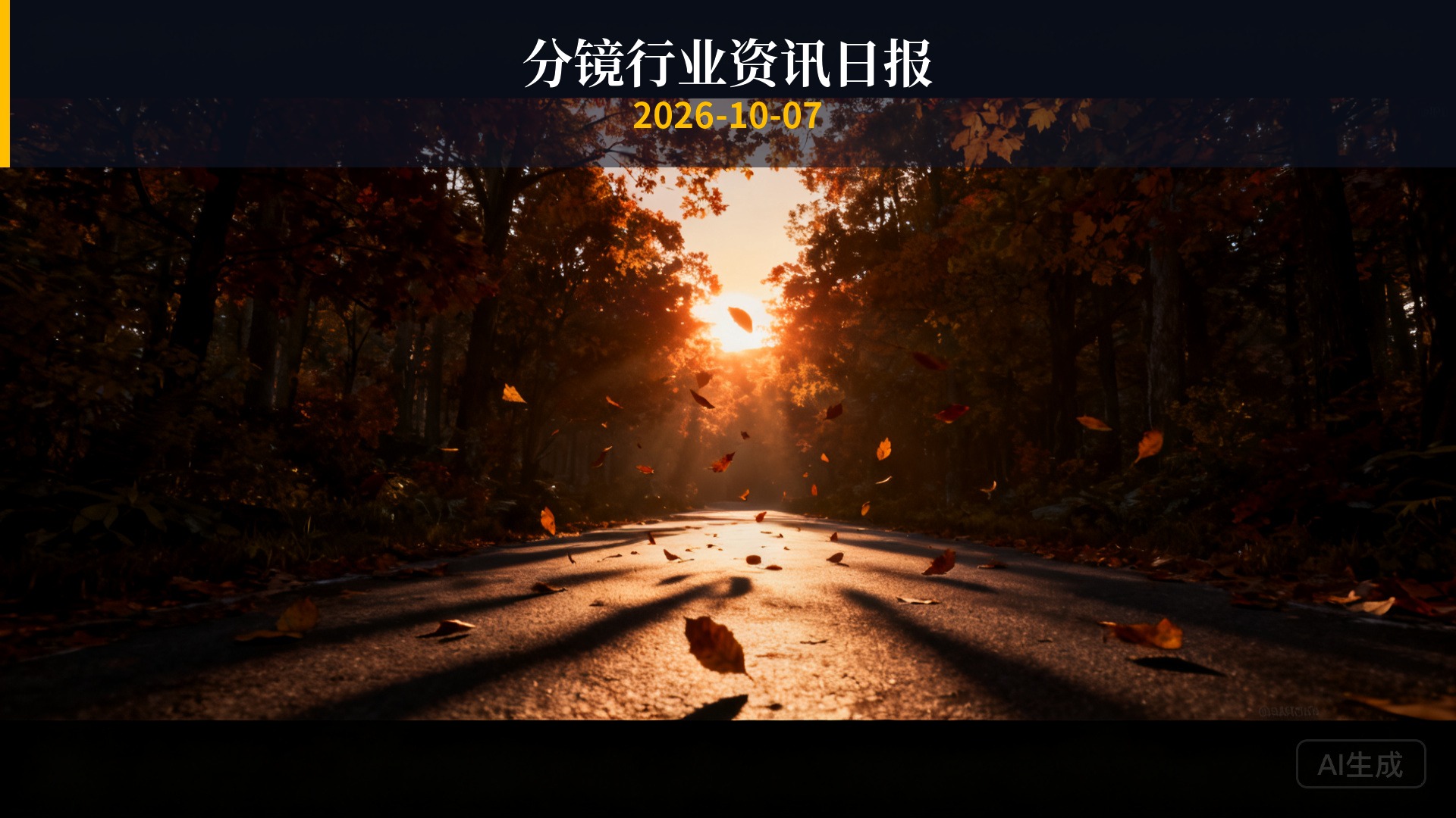 分镜行业资讯日报 | 2026年10月7日