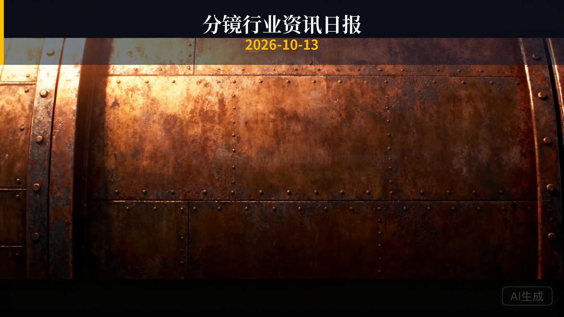 分镜行业资讯日报 | 2026年10月13日