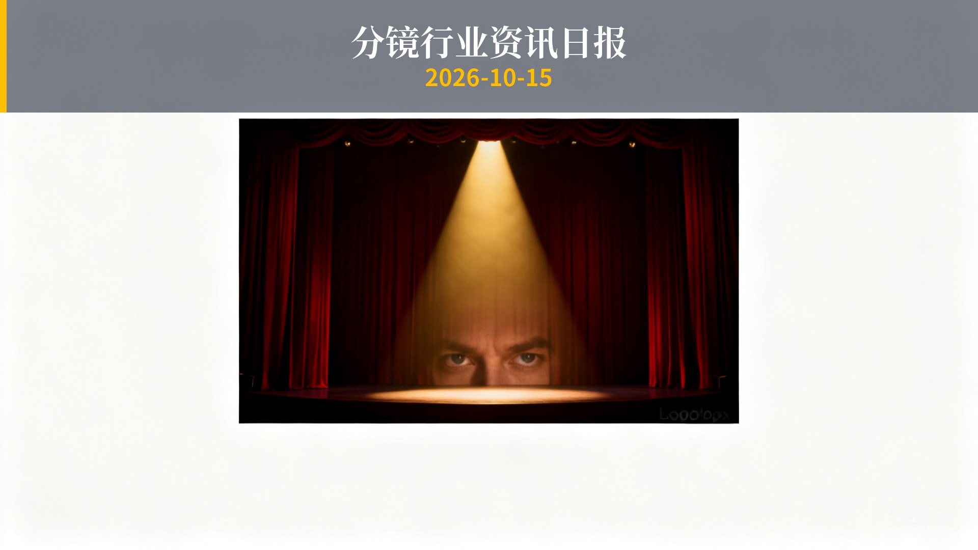 分镜行业资讯日报 | 2026年10月15日