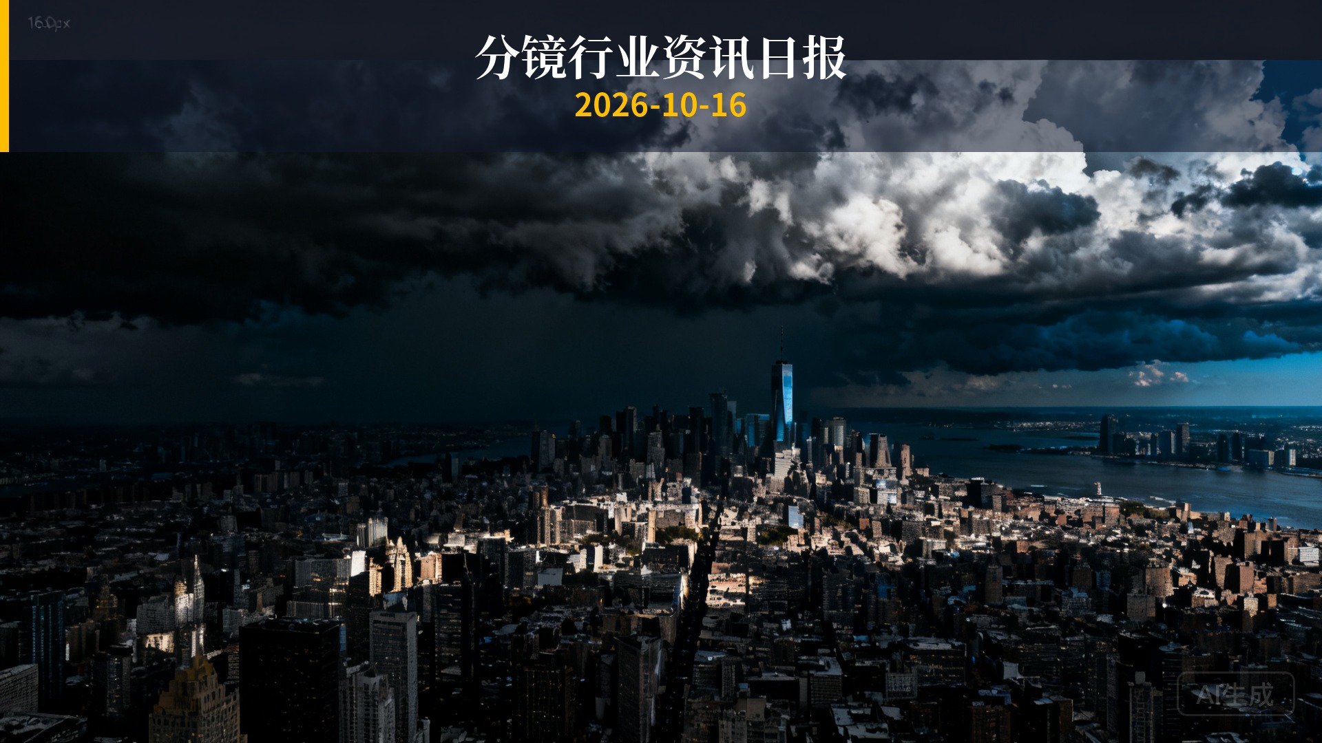 分镜行业资讯日报 | 2026年10月16日